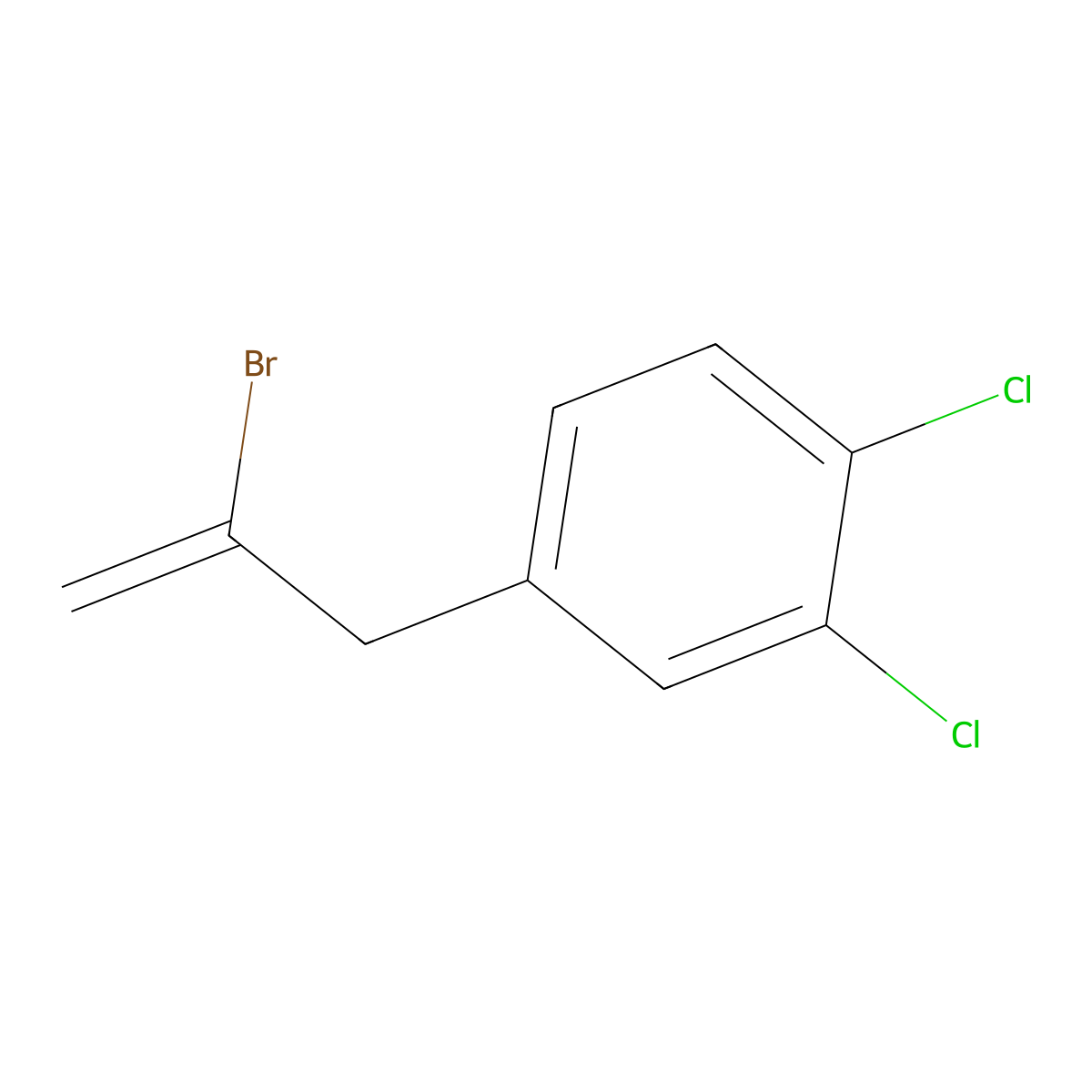 2-Bromo-3-(3,4-dichlorophenyl)-1-propene molecular structure, CAS 842140-32-3