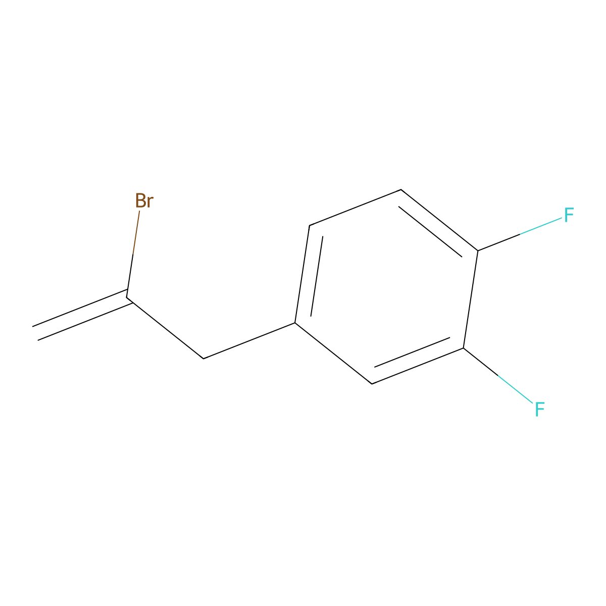 2-Bromo-3-(3,4-difluorophenyl)-1-propene molecular structure, CAS 842140-34-5