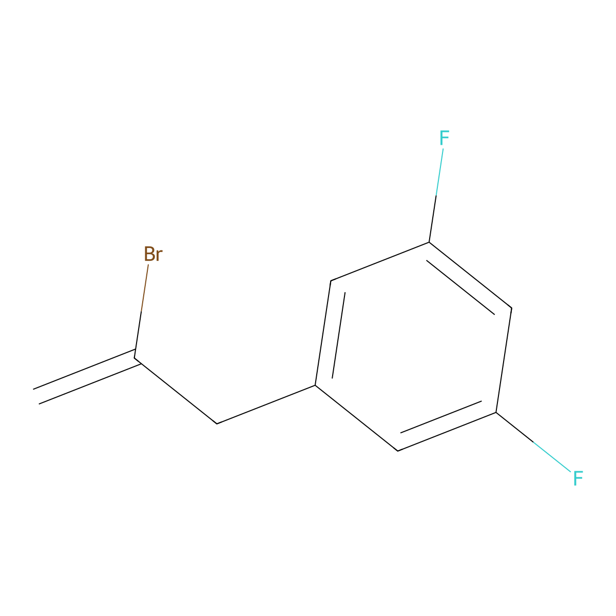 2-Bromo-3-(3,5-difluorophenyl)-1-propene molecular structure, CAS 842140-35-6