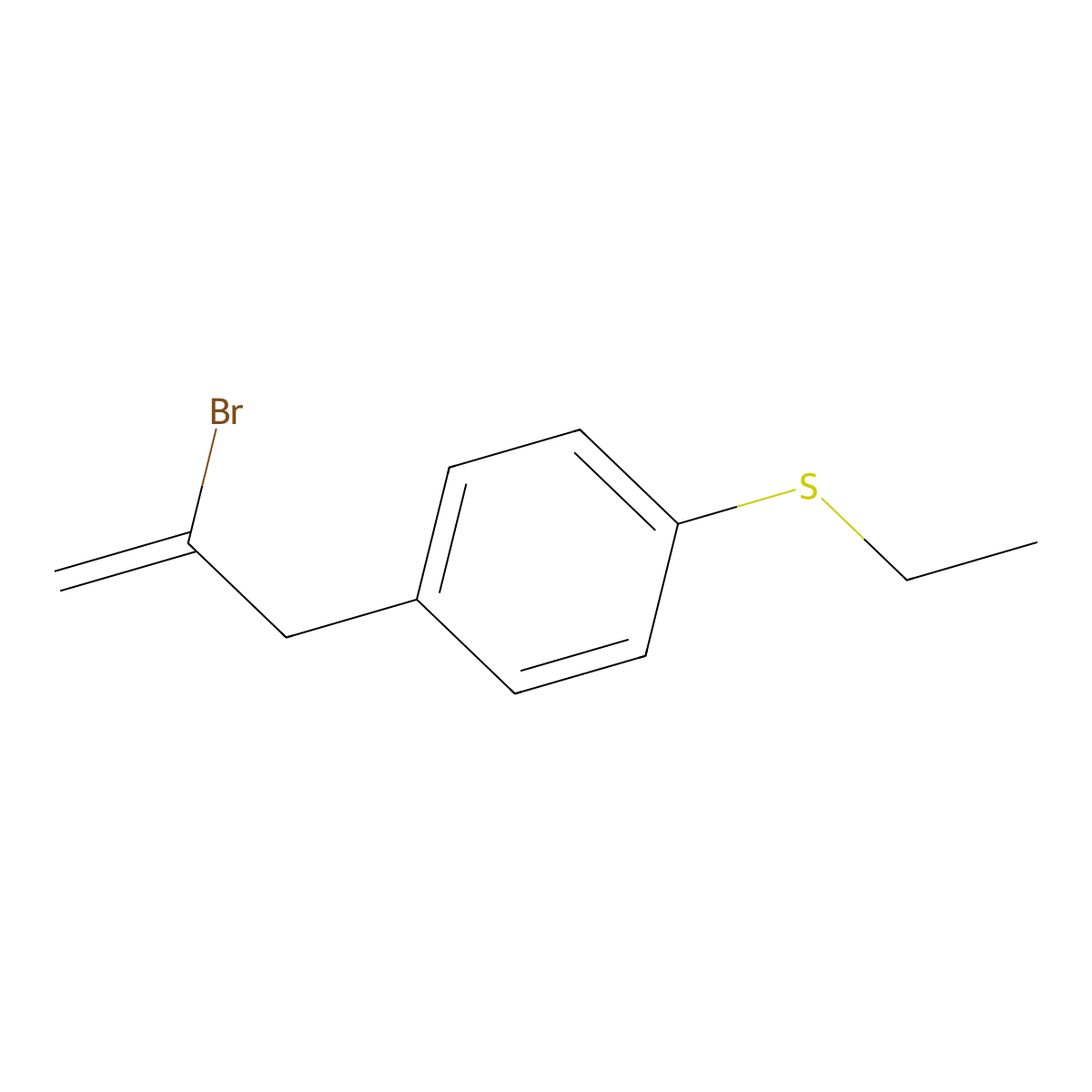 2-Bromo-3-[4-(ethylthio)phenyl]-1-propene molecular structure, CAS 842140-39-0