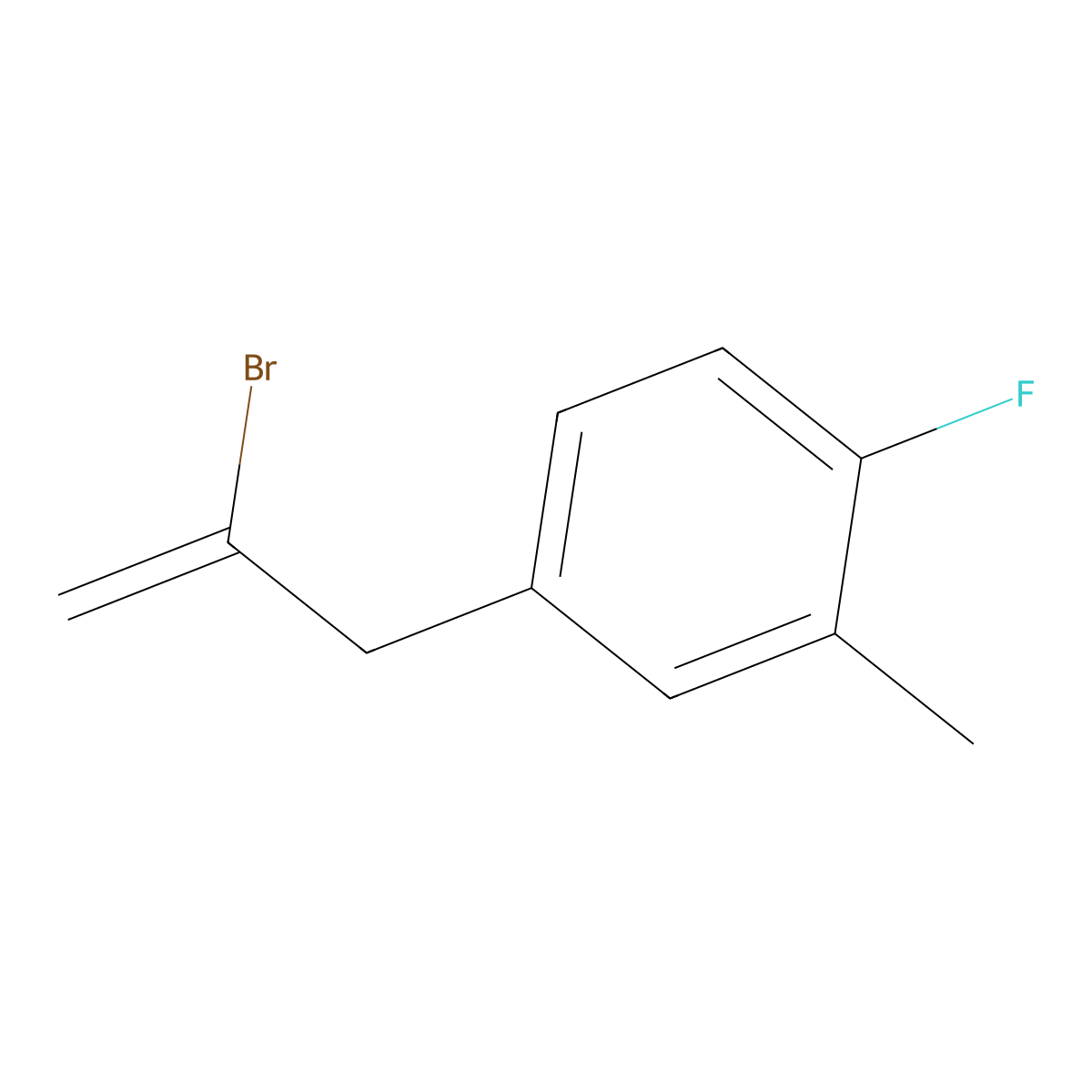 2-Bromo-3-(4-fluoro-3-methylphenyl)-1-propene molecular structure, CAS 842140-42-5