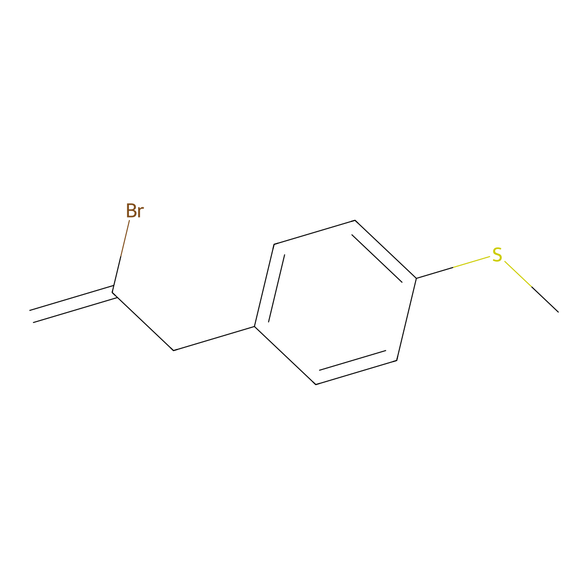 2-Bromo-3-[4-(methylthio)phenyl]-1-propene molecular structure, CAS 842140-44-7