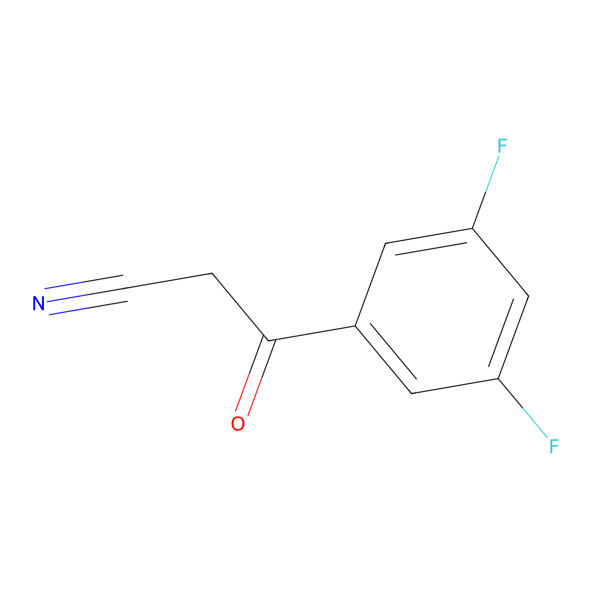 3-(3,5-Difluorophenyl)-3-oxopropanenitrile molecular structure, CAS 842140-51-6