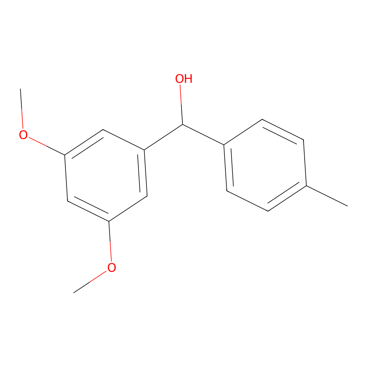 (3,5-Dimethoxyphenyl)(p-tolyl)methanol molecular structure, CAS 842140-59-4