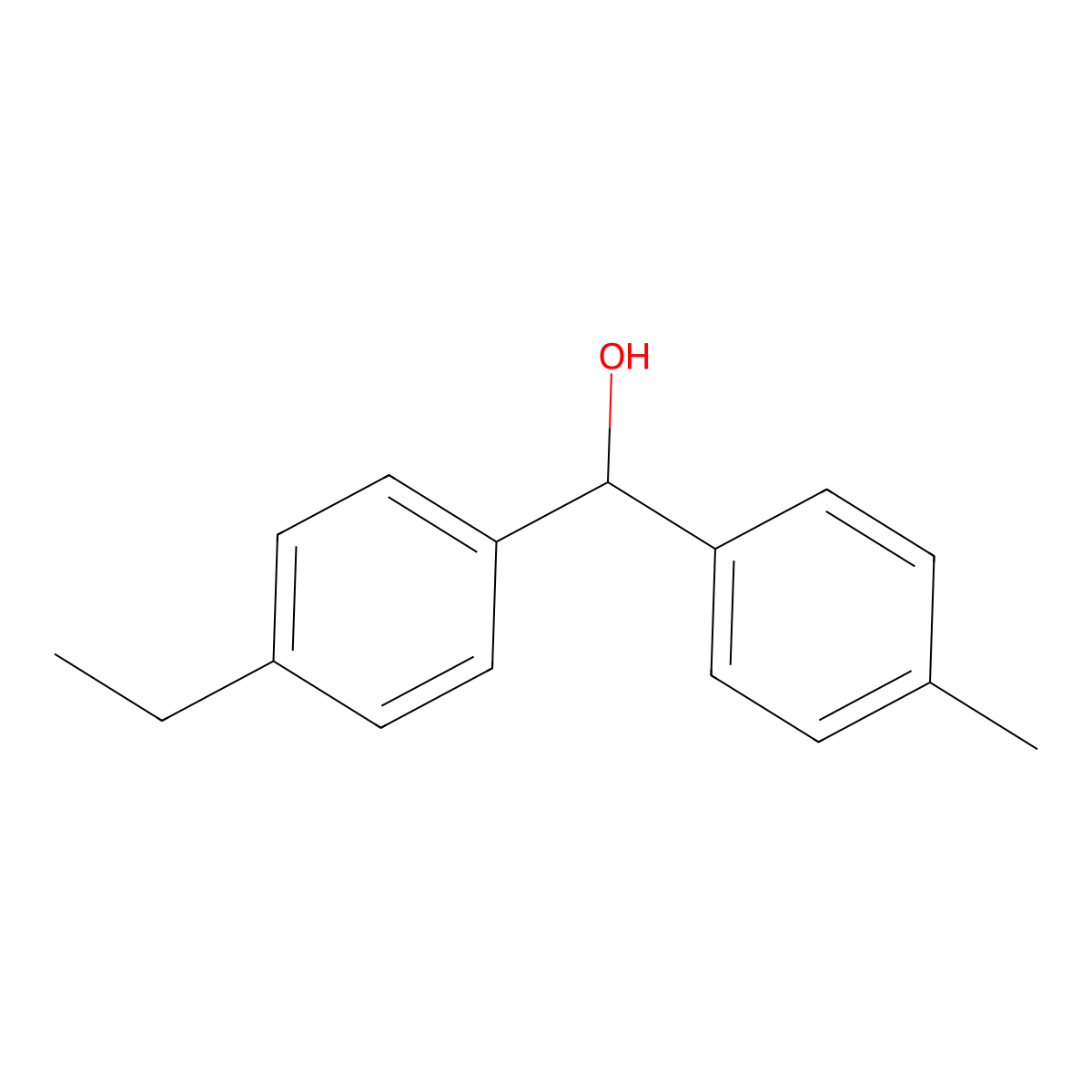 4-Ethyl-4'-methylbenzhydrol molecular structure, CAS 842140-60-7