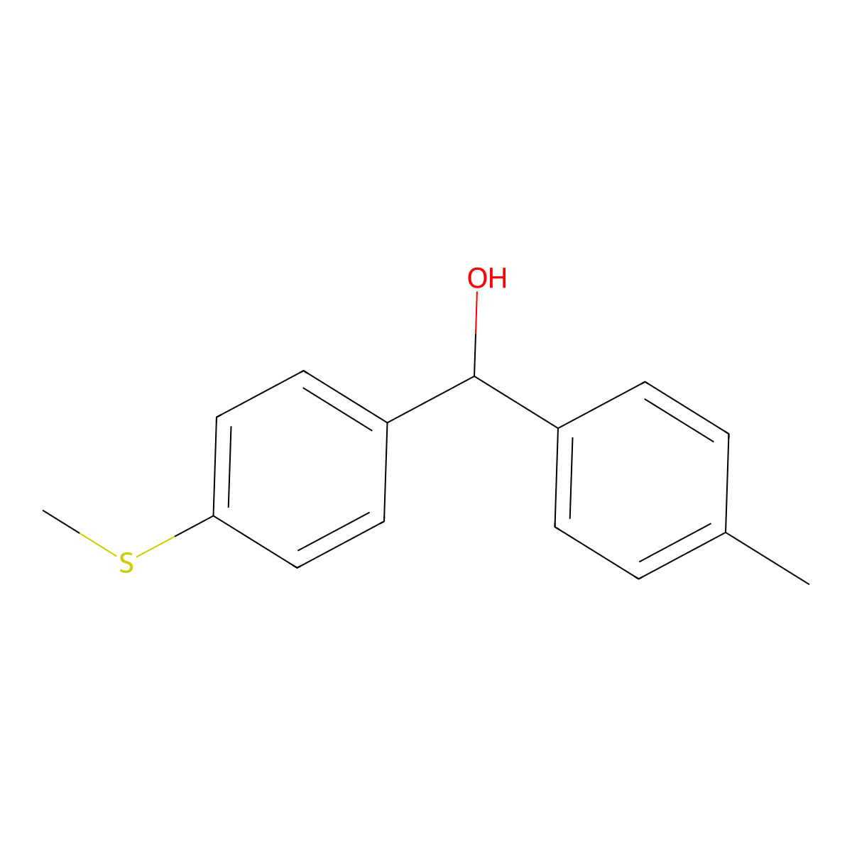 4-Methyl-4'-(methylthio)benzhydrol molecular structure, CAS 842140-63-0