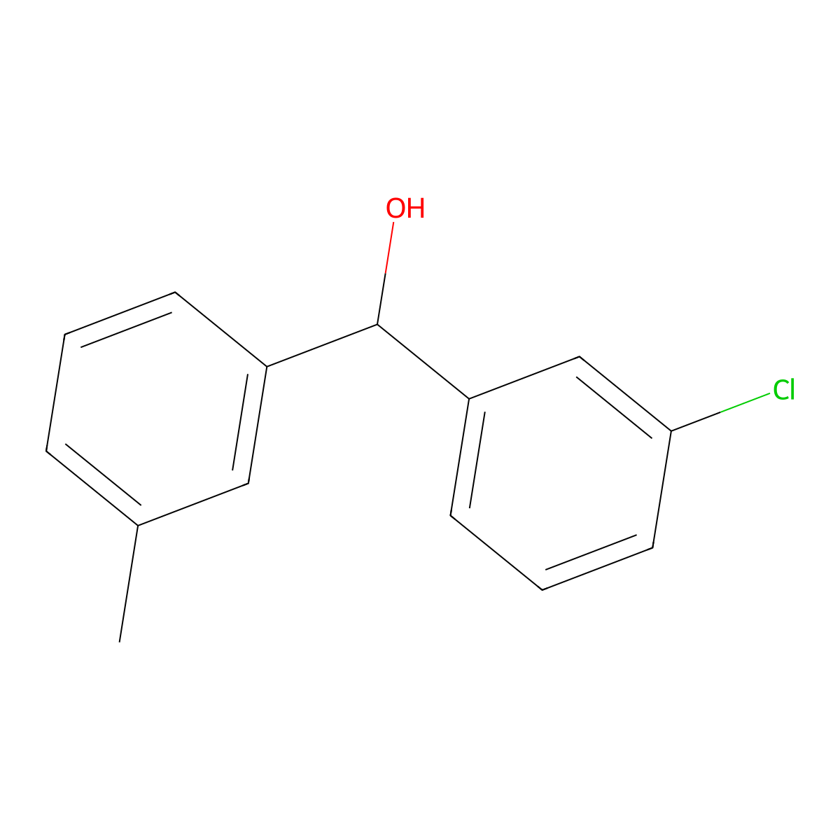 3-Chloro-3'-methylbenzhydrol molecular structure, CAS 842140-72-1