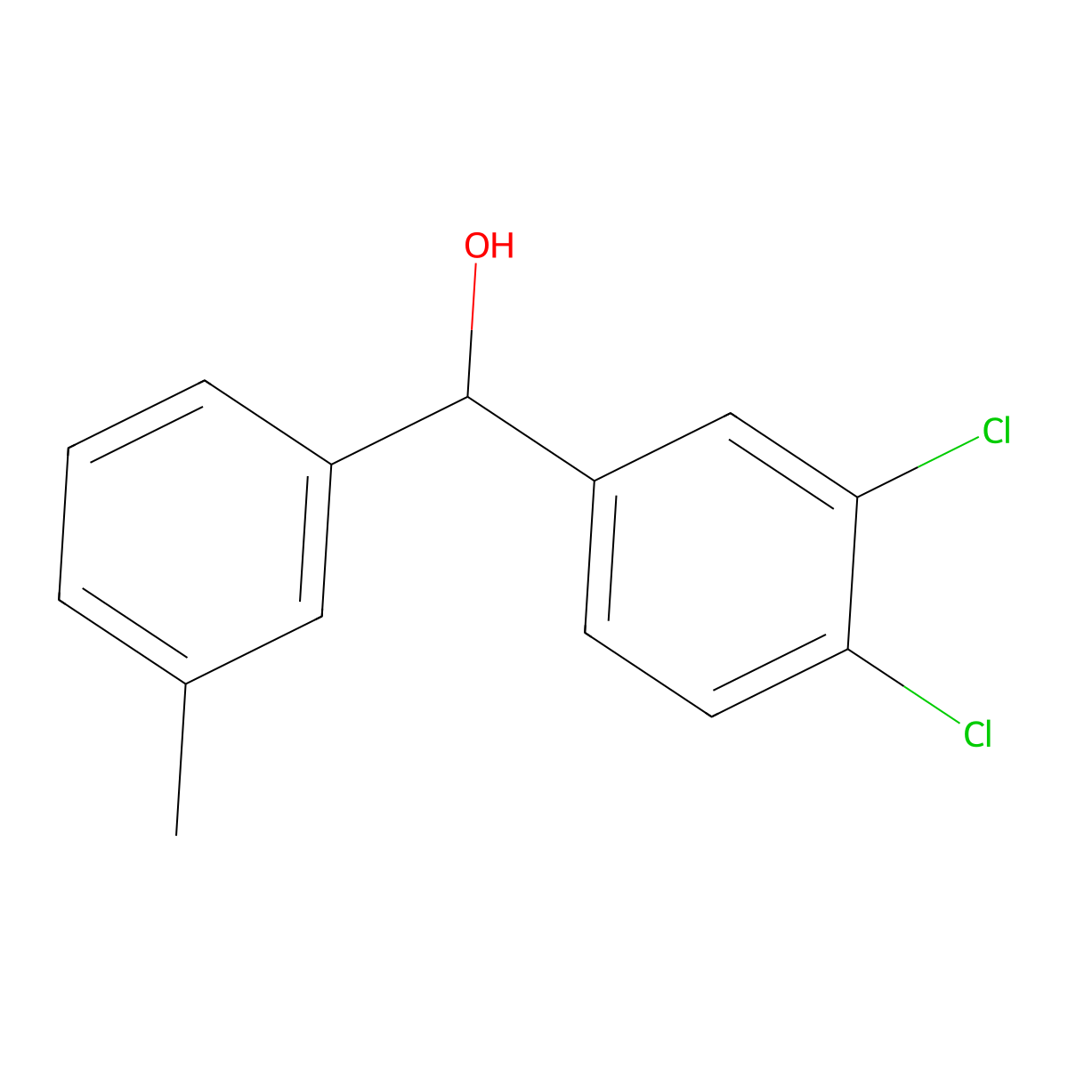 3,4-Dichloro-3'-methylbenzhydrol molecular structure, CAS 842140-73-2