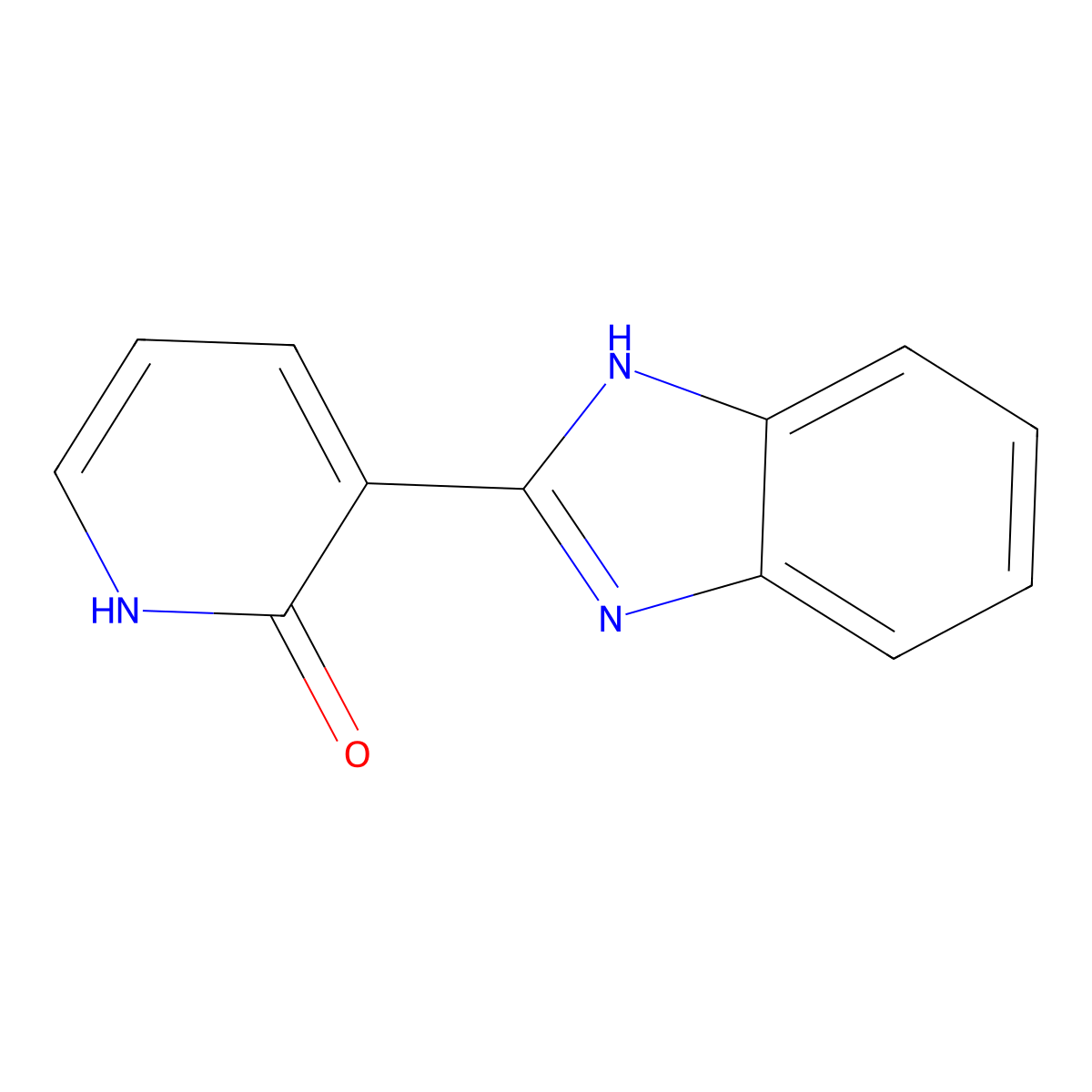 3-(1H-1,3-benzimidazol-2-yl)-2(1H)-pyridinone molecular structure, CAS 842149-97-7