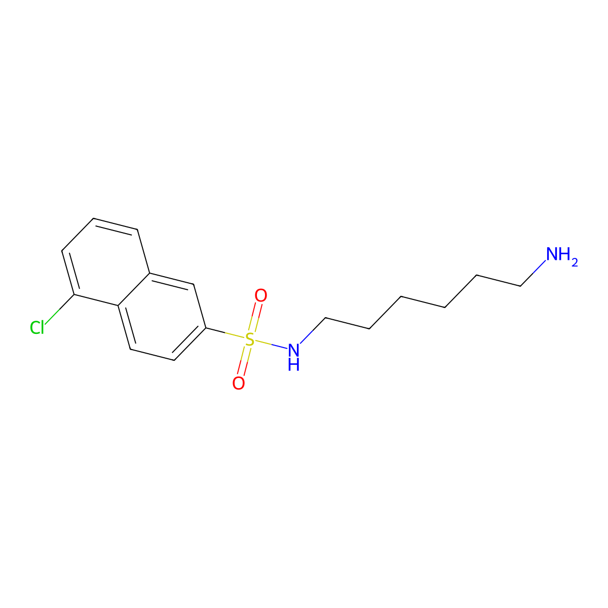 N-(6-Aminohexyl)-5-chloronaphthalene-2-sulfonamide molecular structure, CAS 84215-10-1