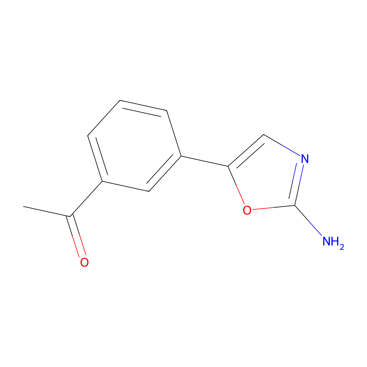 1-(3-(2-Aminooxazol-5-yl)phenyl)ethanone molecular structure, CAS 842155-29-7