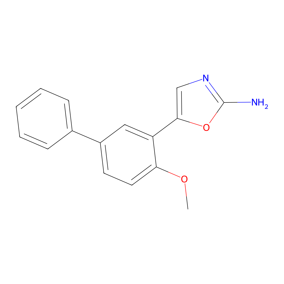 5-(4-Methoxy-[1,1'-biphenyl]-3-yl)oxazol-2-amine molecular structure, CAS 842155-59-3