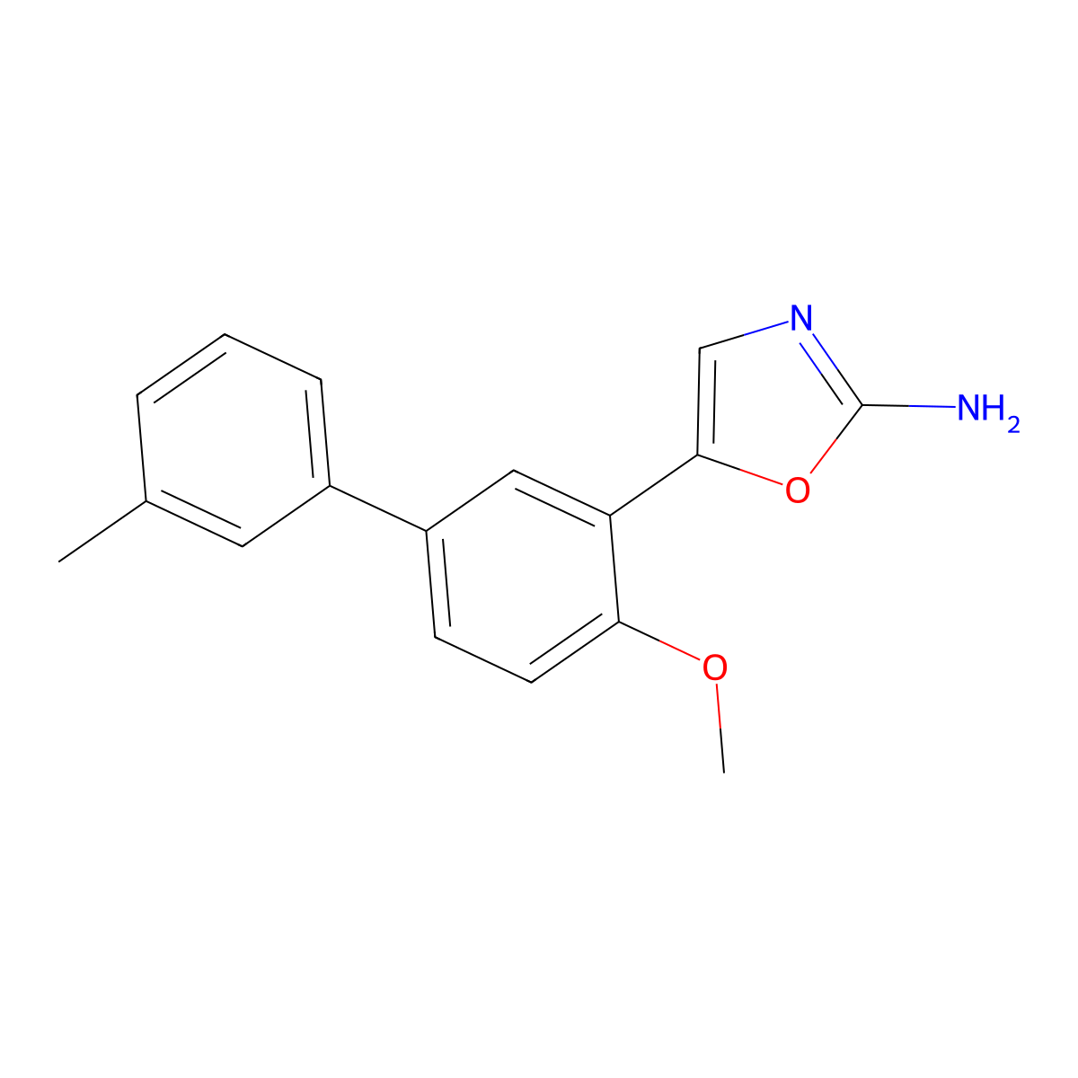 5-(4-Methoxy-3'-methyl-[1,1'-biphenyl]-3-yl)oxazol-2-amine molecular structure, CAS 842155-63-9