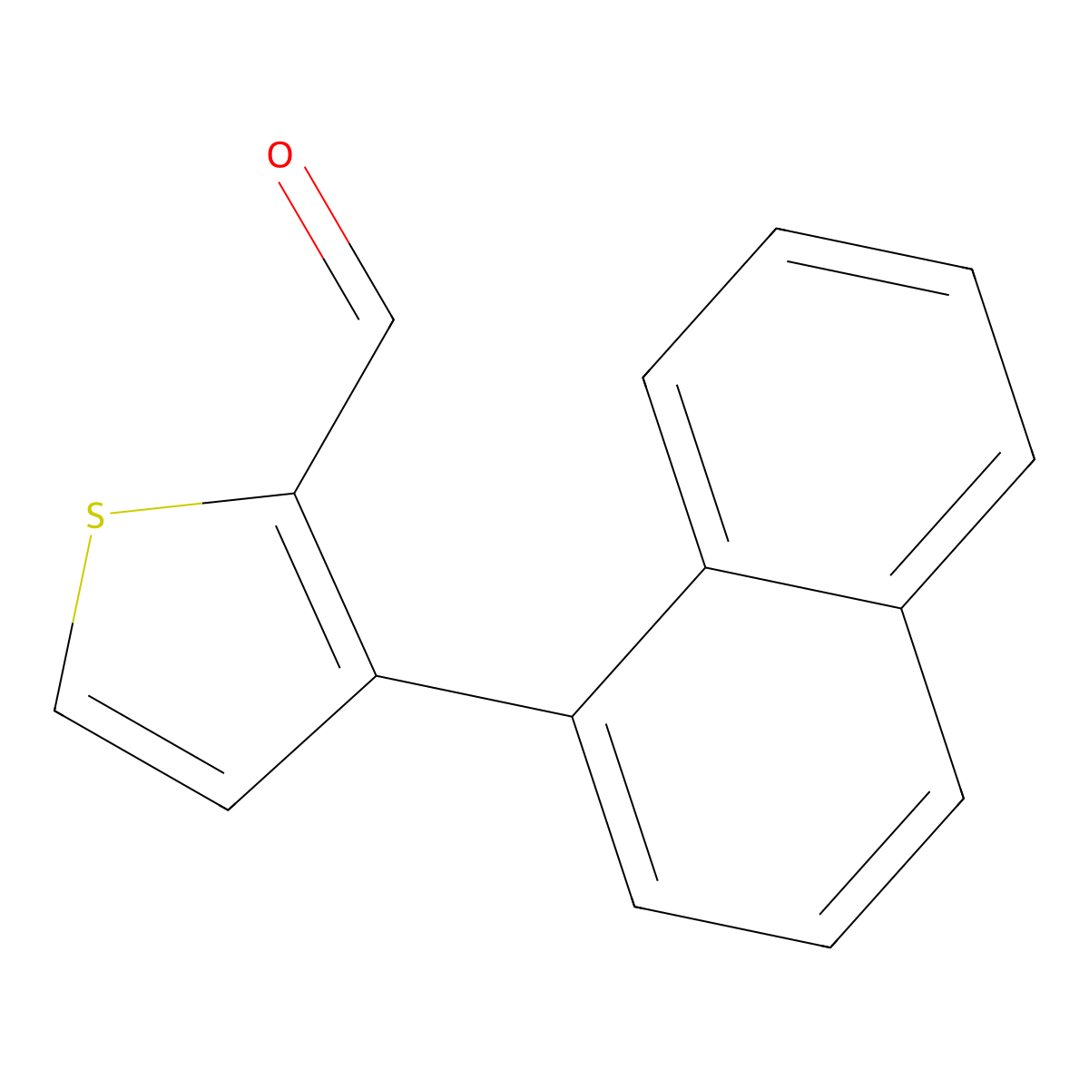 3-(1-Naphthyl)thiophene-2-carbaldehyde molecular structure, CAS 842167-16-2