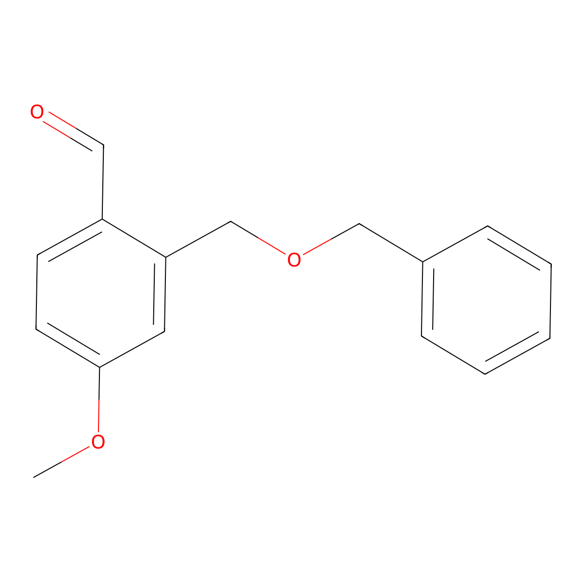 Benzaldehyde, 4-methoxy-2-[(phenylmethoxy)methyl]- molecular structure, CAS 842167-65-1