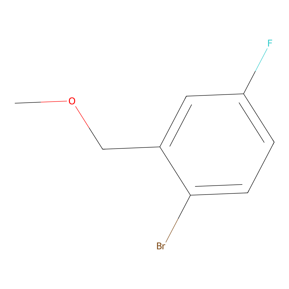 1-Bromo-4-fluoro-2-(methoxymethyl)benzene molecular structure, CAS 842167-67-3