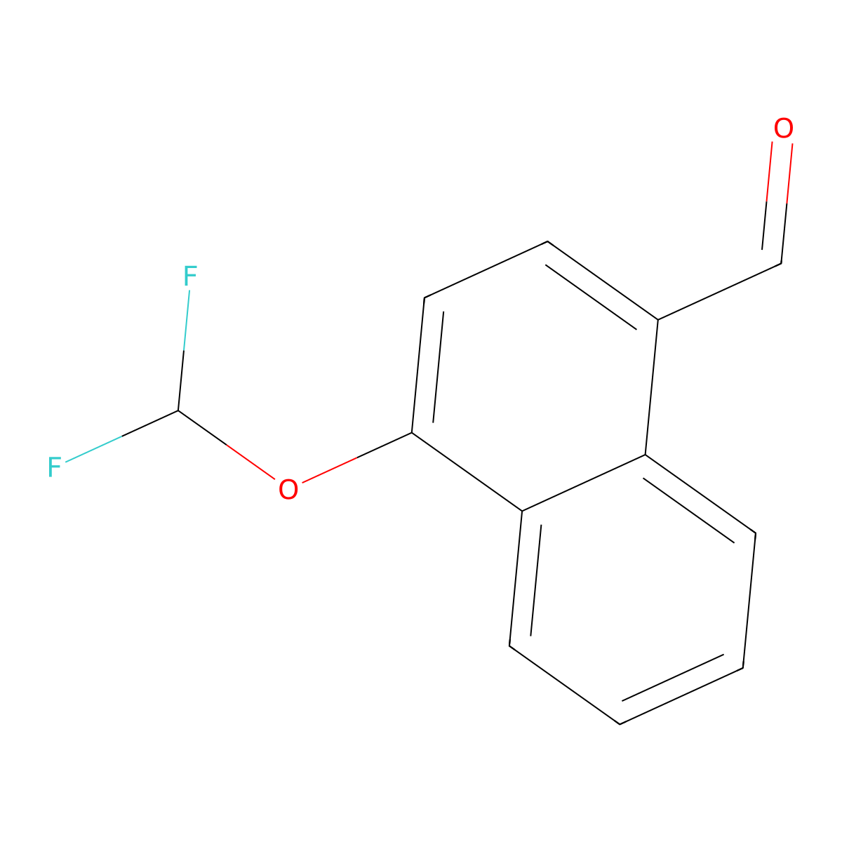 1-(Difluoromethoxy)naphthalene-4-carboxaldehyde molecular structure, CAS 842173-16-4
