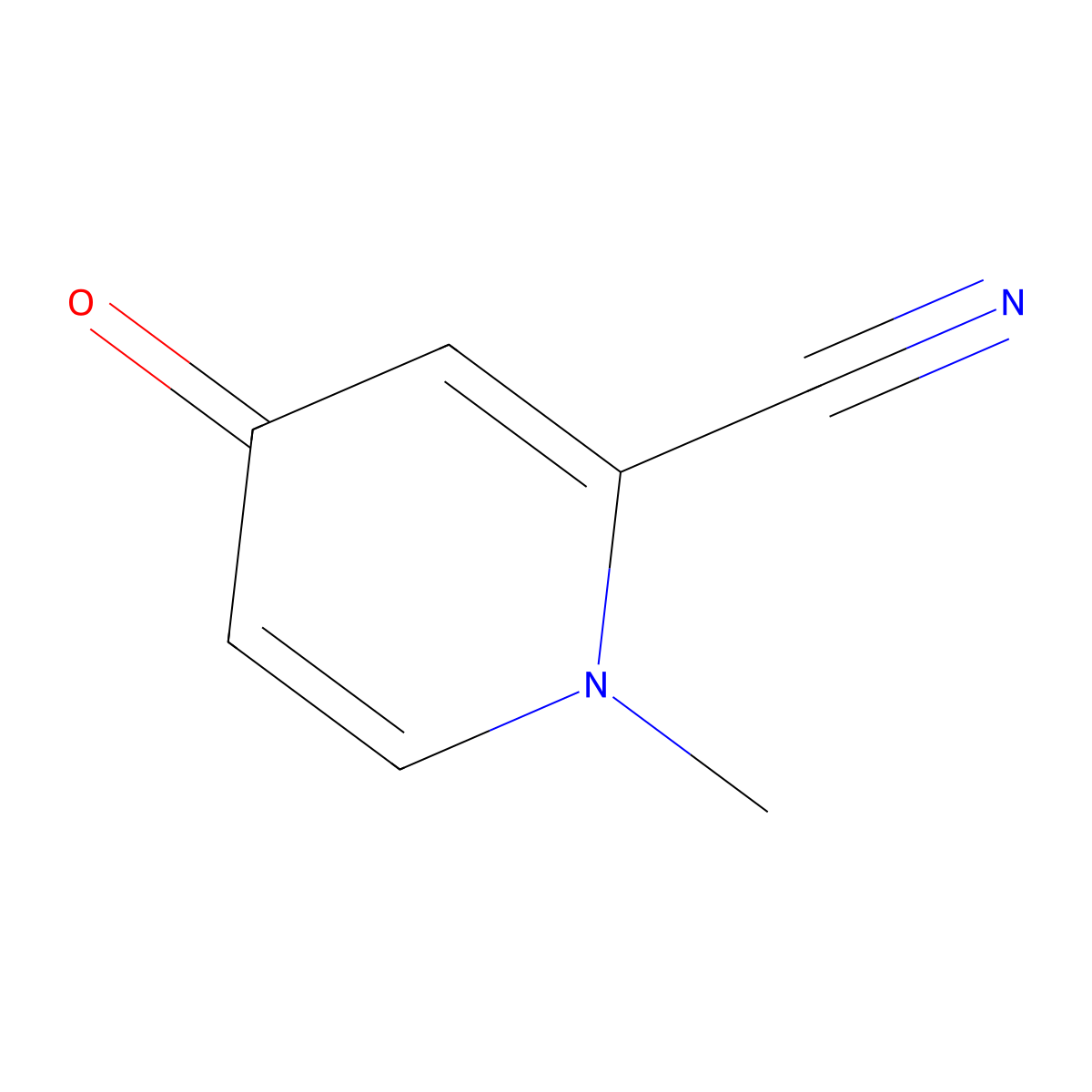 1-Methyl-4-oxo-1,4-dihydropyridine-2-carbonitrile molecular structure, CAS 84225-75-2