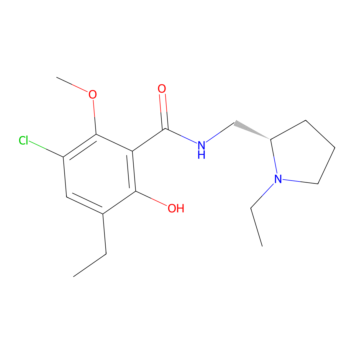 Eticlopride molecular structure, CAS 84226-12-0