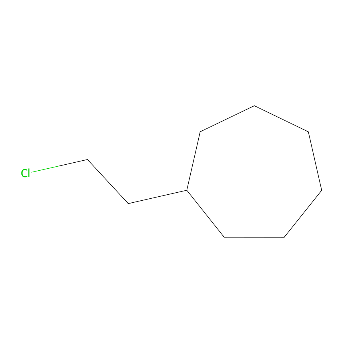 1-Chloro-2-cycloheptylethane molecular structure, CAS 84226-37-9