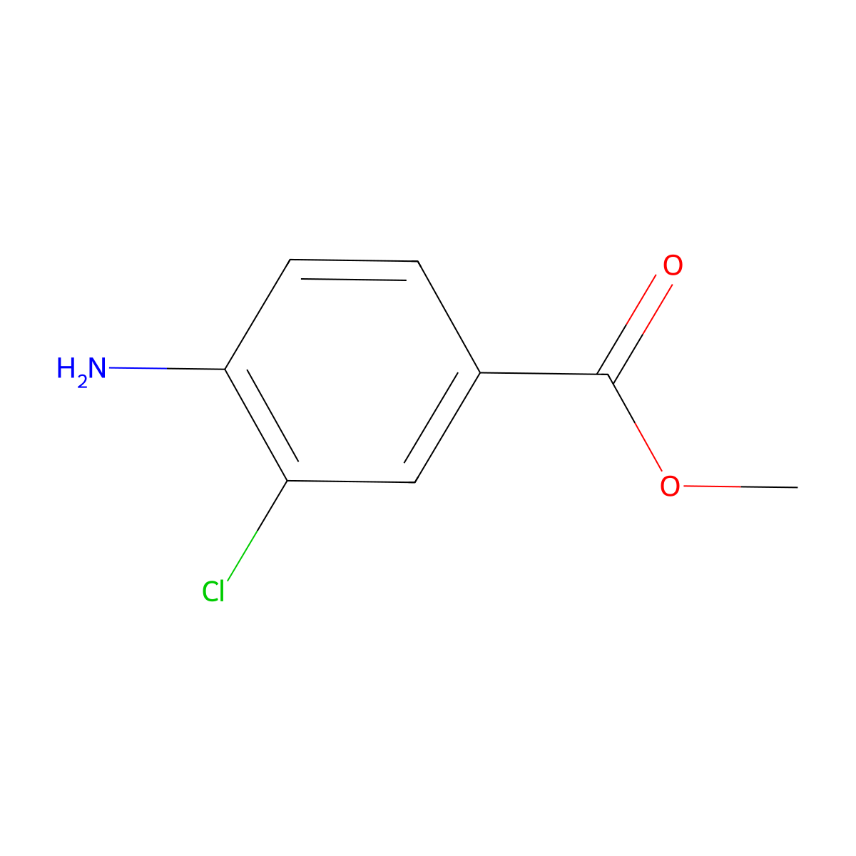 Methyl 4-Amino-3-chlorobenzoate molecular structure, CAS 84228-44-4