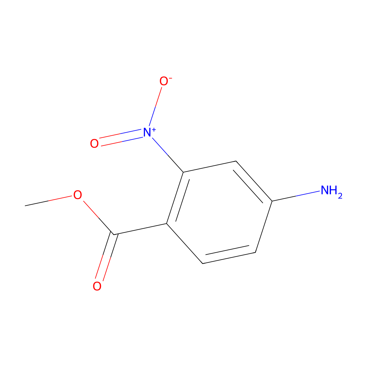 Methyl 4-amino-2-nitrobenzoate molecular structure, CAS 84228-45-5