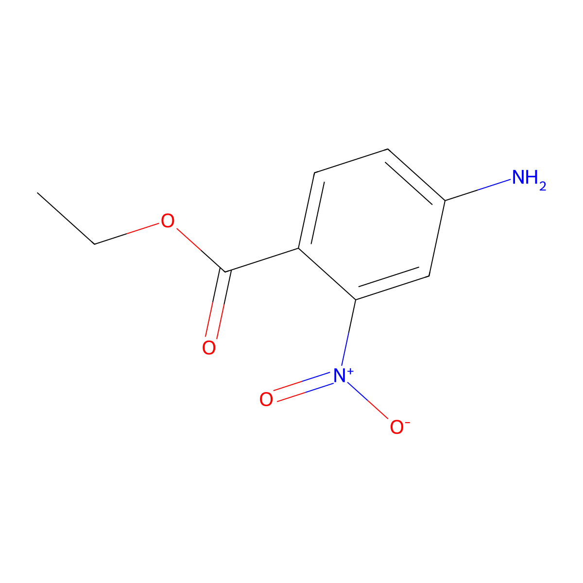 Ethyl 4-amino-2-nitrobenzoate molecular structure, CAS 84228-46-6