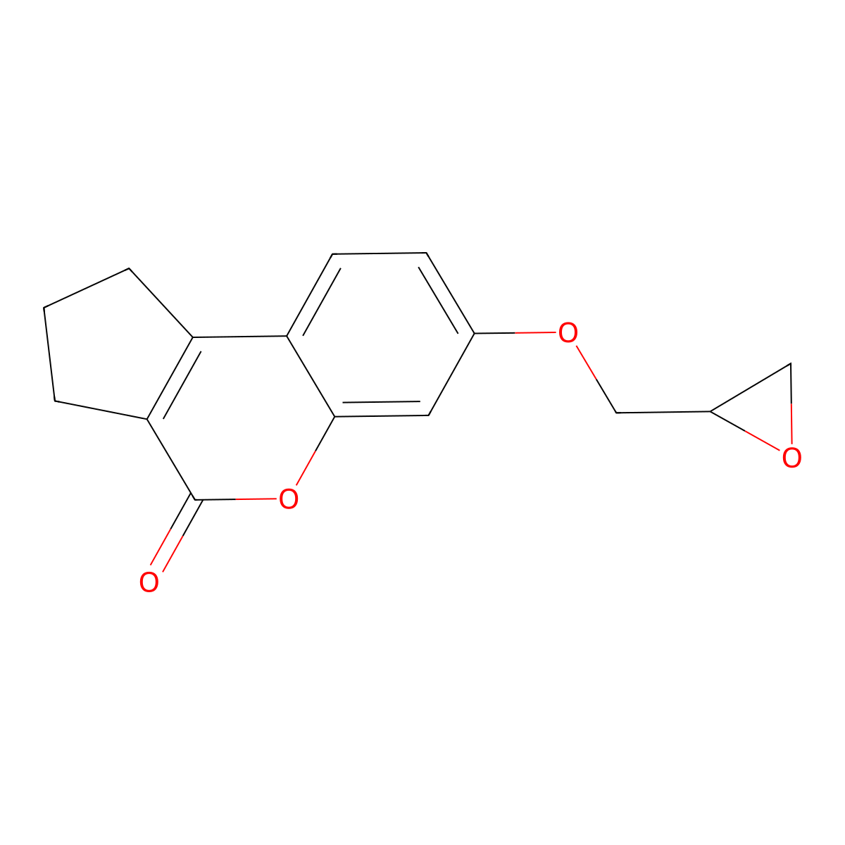 7-(oxiran-2-ylmethoxy)-2,3-dihydrocyclopenta[c]chromen-4(1H)-one molecular structure, CAS 84229-45-8