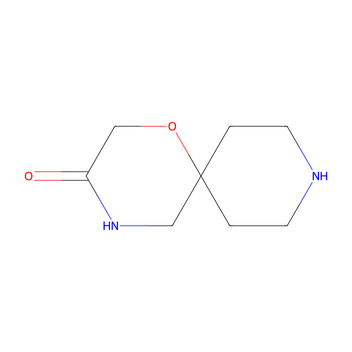 1-Oxa-4,9-diazaspiro(5.5)undecan-3-one molecular structure, CAS 84243-25-4