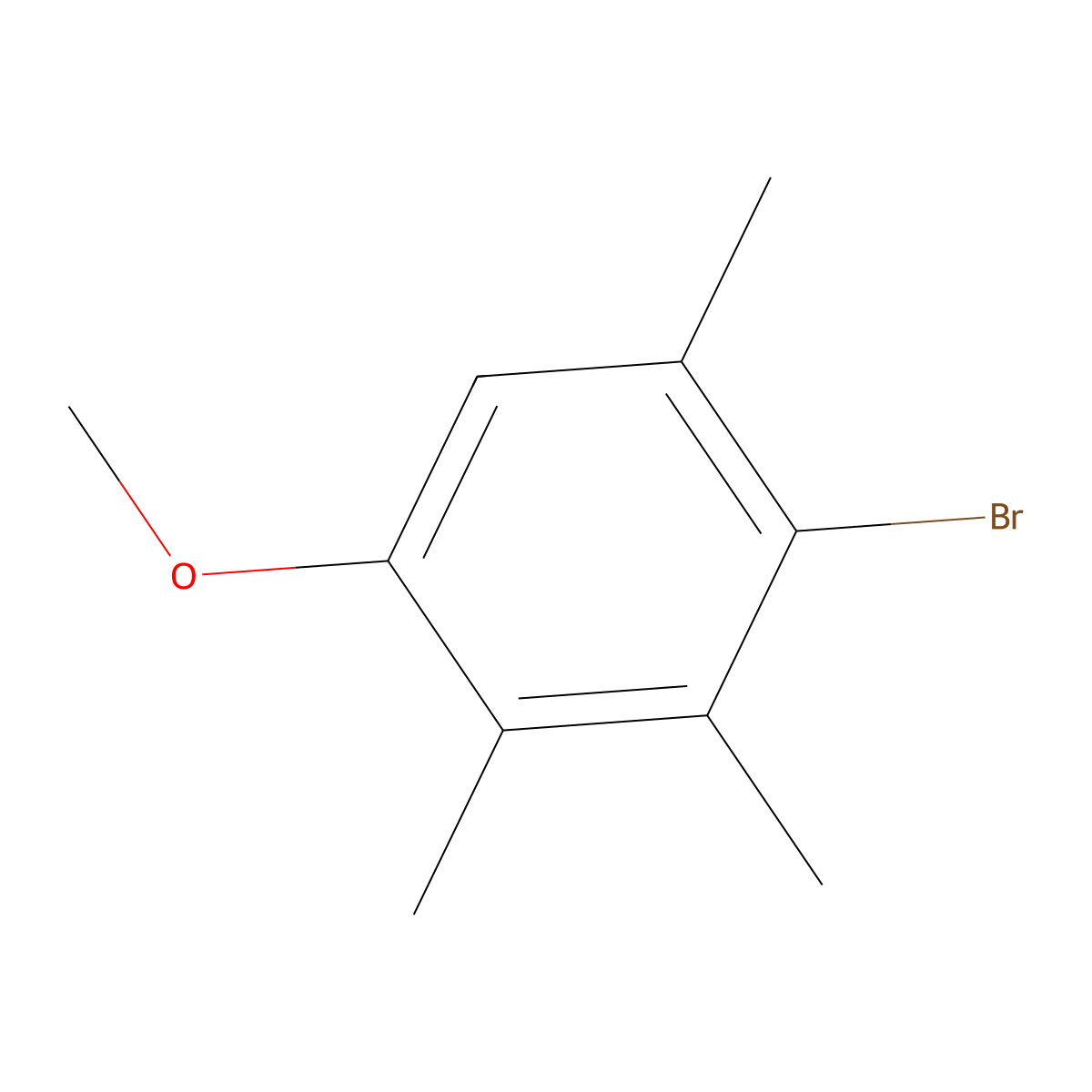 2-Bromo-5-methoxy-1,3,4-trimethylbenzene molecular structure, CAS 84244-55-3