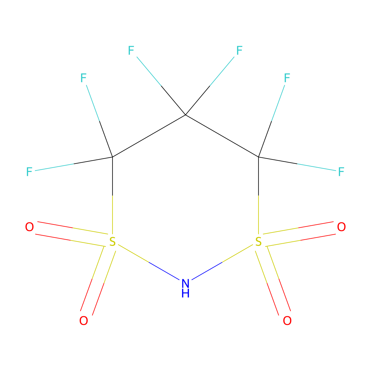 1,1,2,2,3,3-Hexafluoropropane-1,3-disulfonimide molecular structure, CAS 84246-29-7