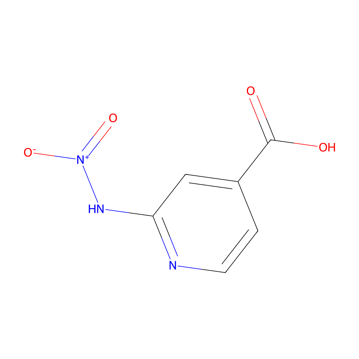 2-Nitroamino-isonicotinic acid molecular structure, CAS 84249-03-6