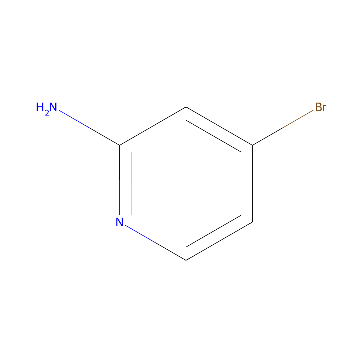 2-Amino-4-bromopyridine molecular structure, CAS 84249-14-9