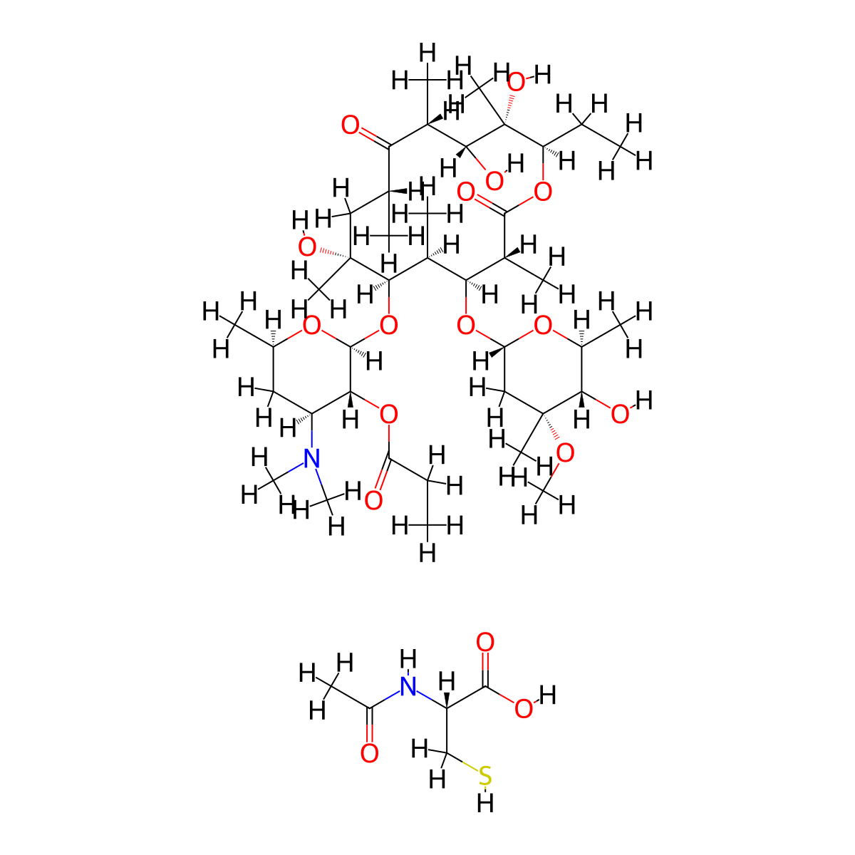 Erythromycin Stinoprate molecular structure, CAS 84252-03-9