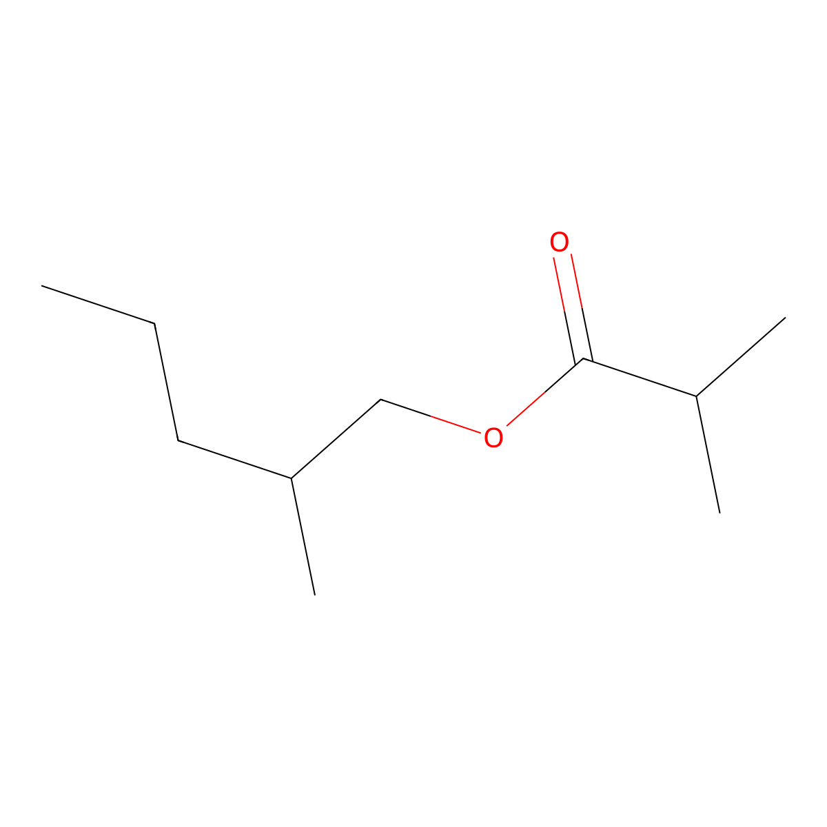 2-Methylpentyl isobutyrate molecular structure, CAS 84254-82-0