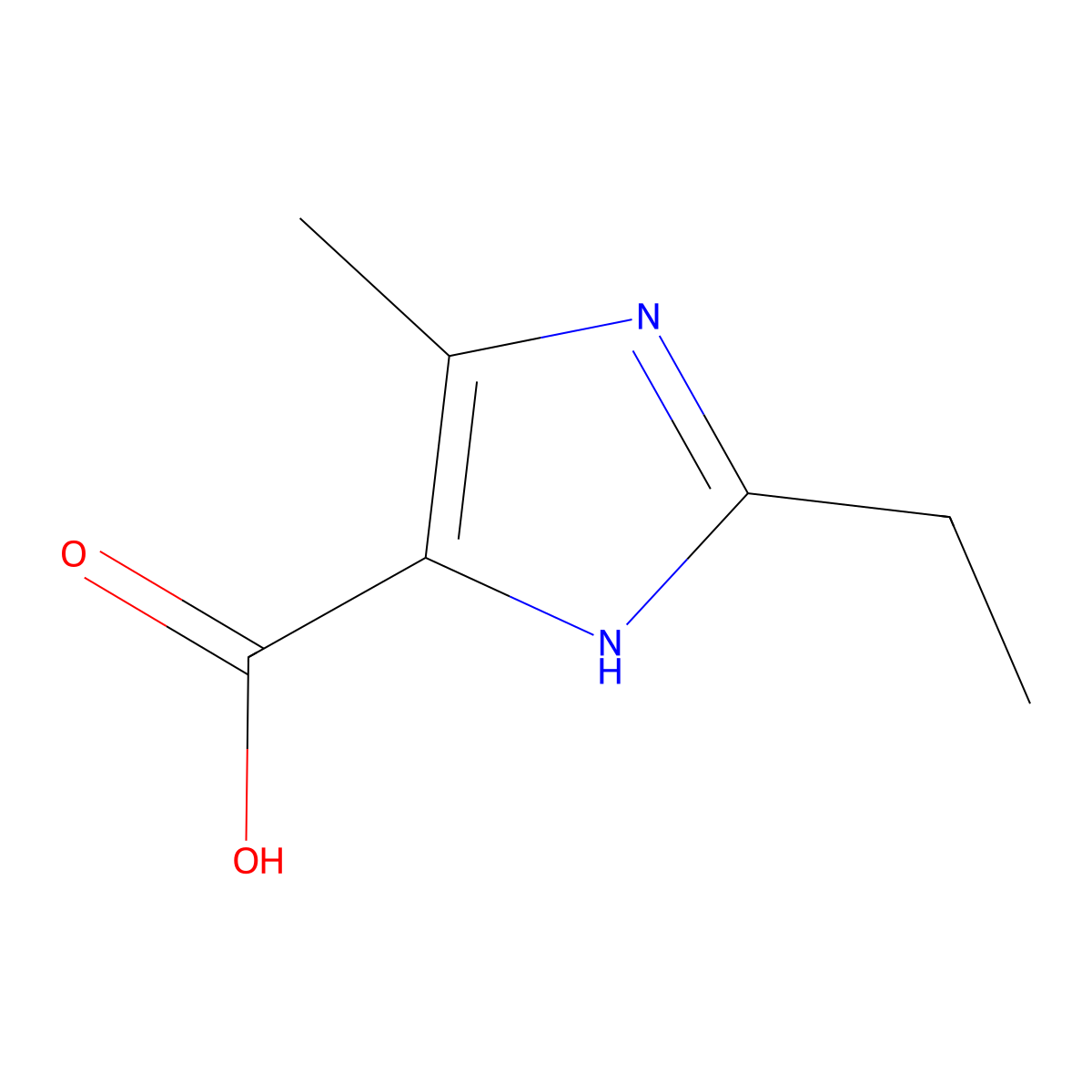 2-Ethyl-4-methyl-1H-imidazole-5-carboxylic acid molecular structure, CAS 84255-25-4