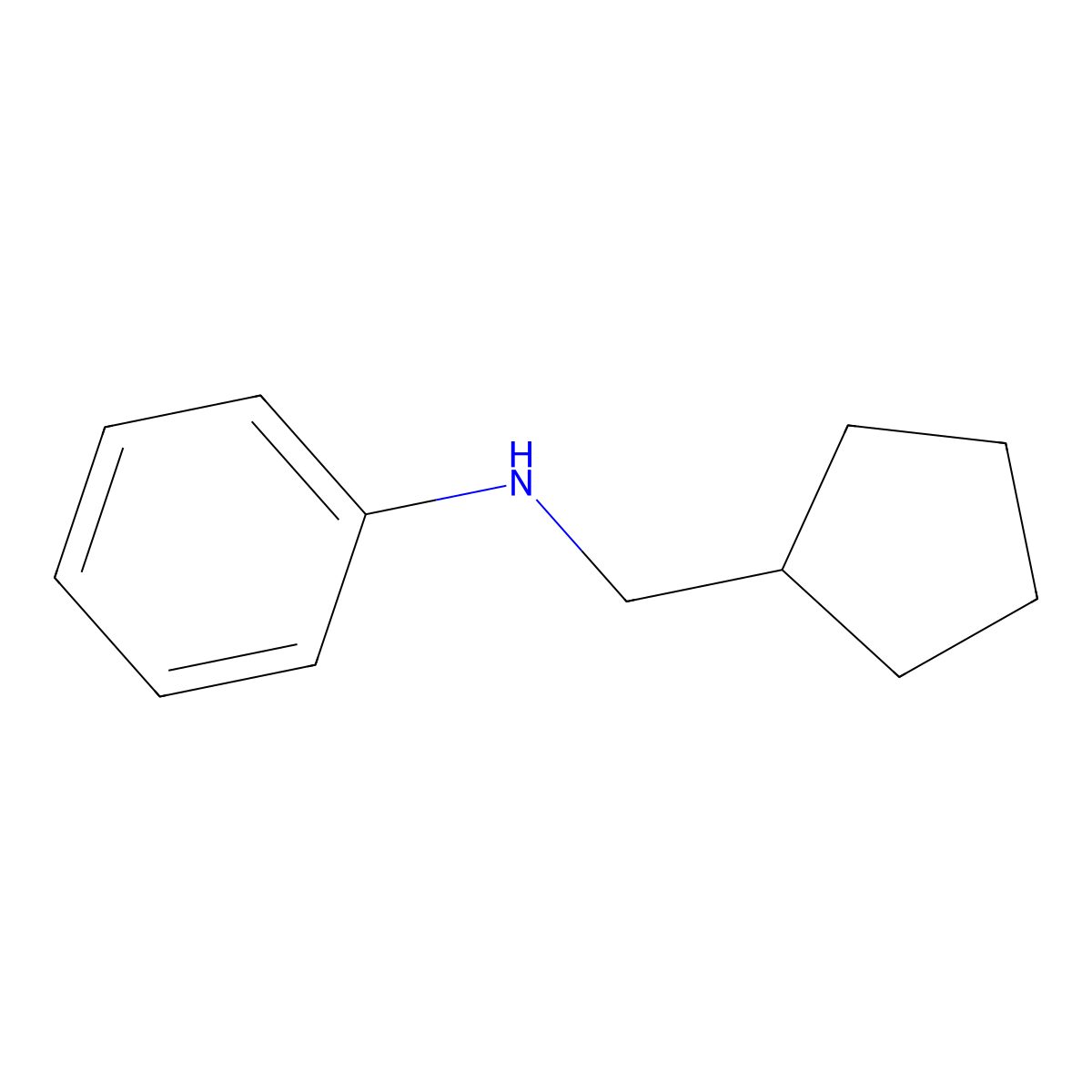N-(Cyclopentylmethyl)aniline molecular structure, CAS 84257-36-3