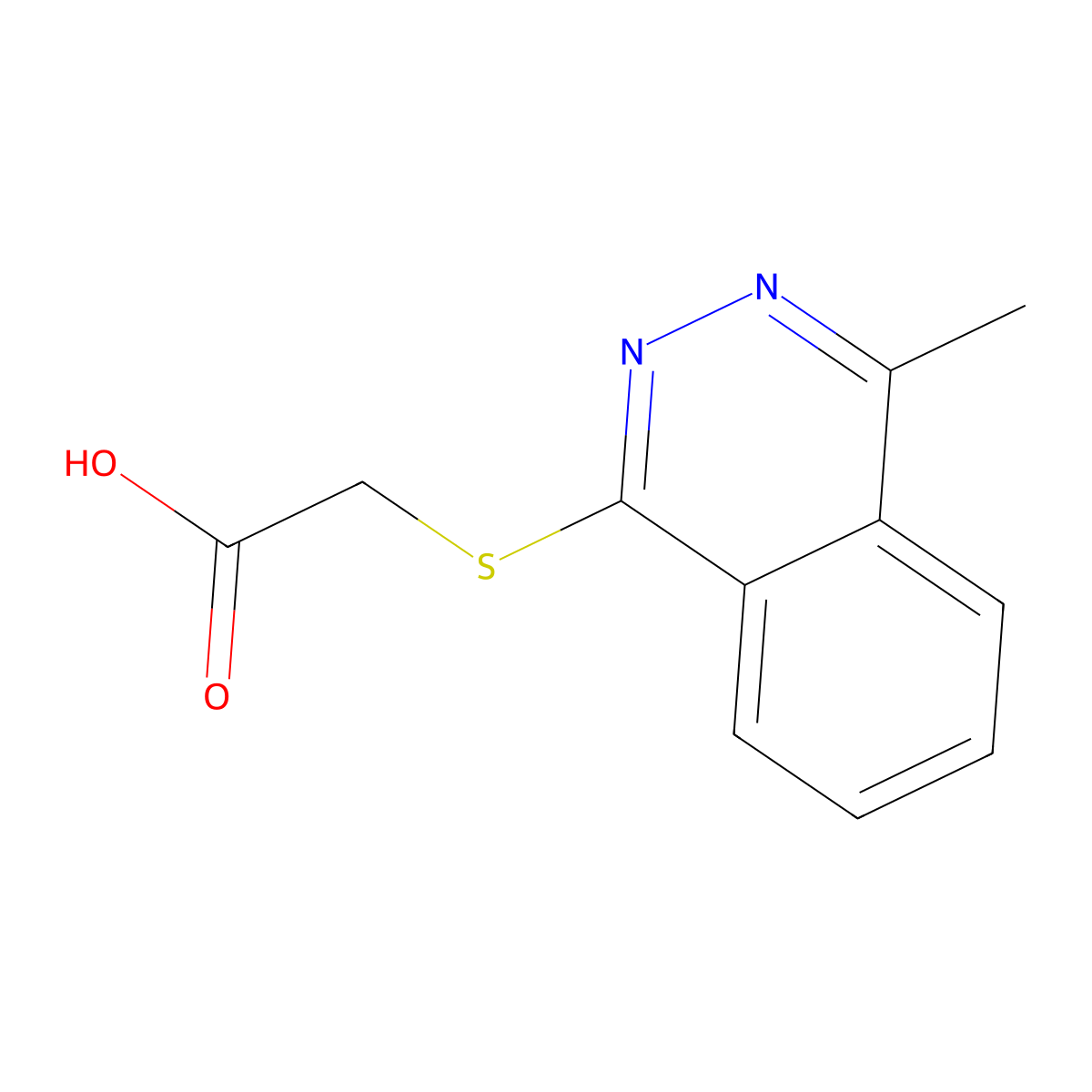 2-(4-Methylphthalazinylthio)acetic acid molecular structure, CAS 84257-64-7