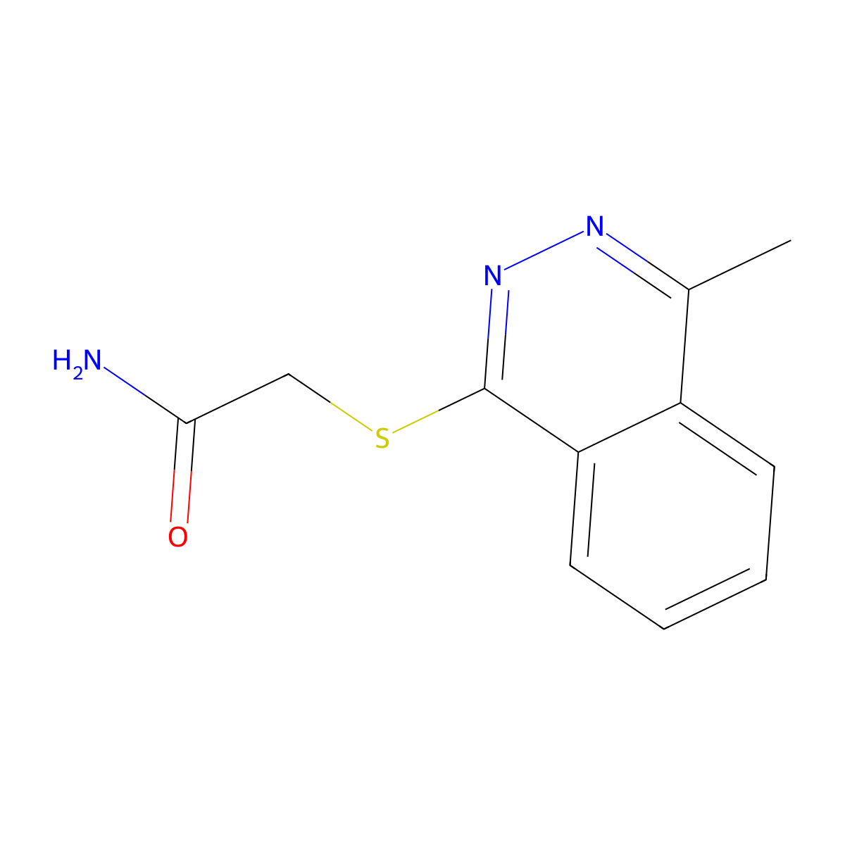 2-(4-Methylphthalazinylthio)acetamide molecular structure, CAS 84257-72-7