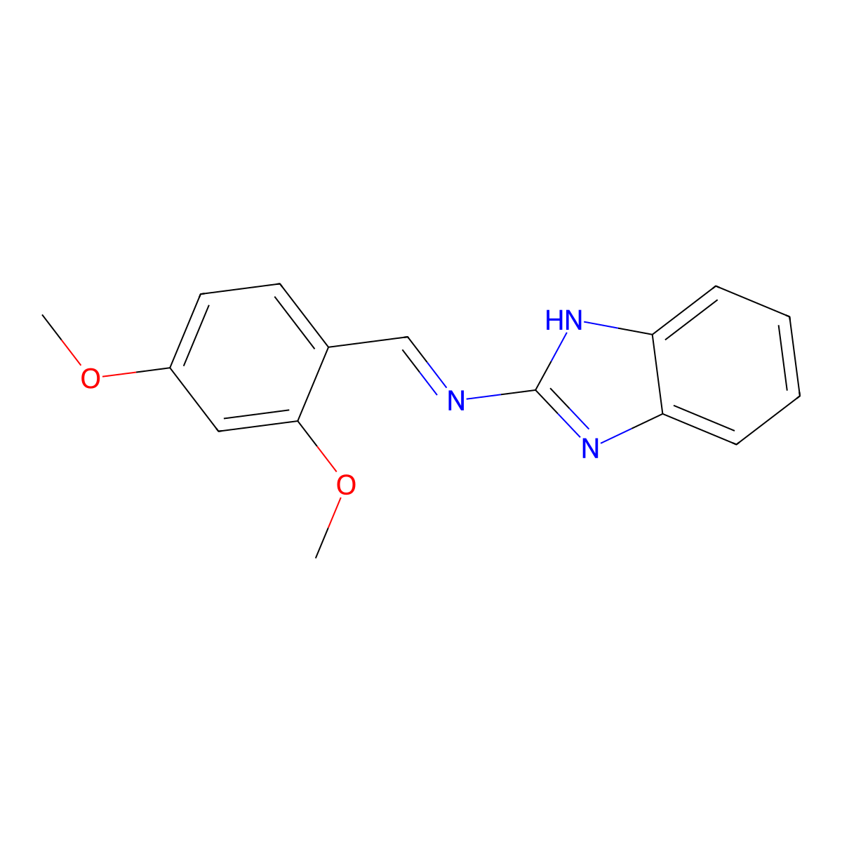 N-(1H-Benzimidazol-2-yl)-1-(2,4-dimethoxyphenyl)methanimine molecular structure, CAS 84257-85-2