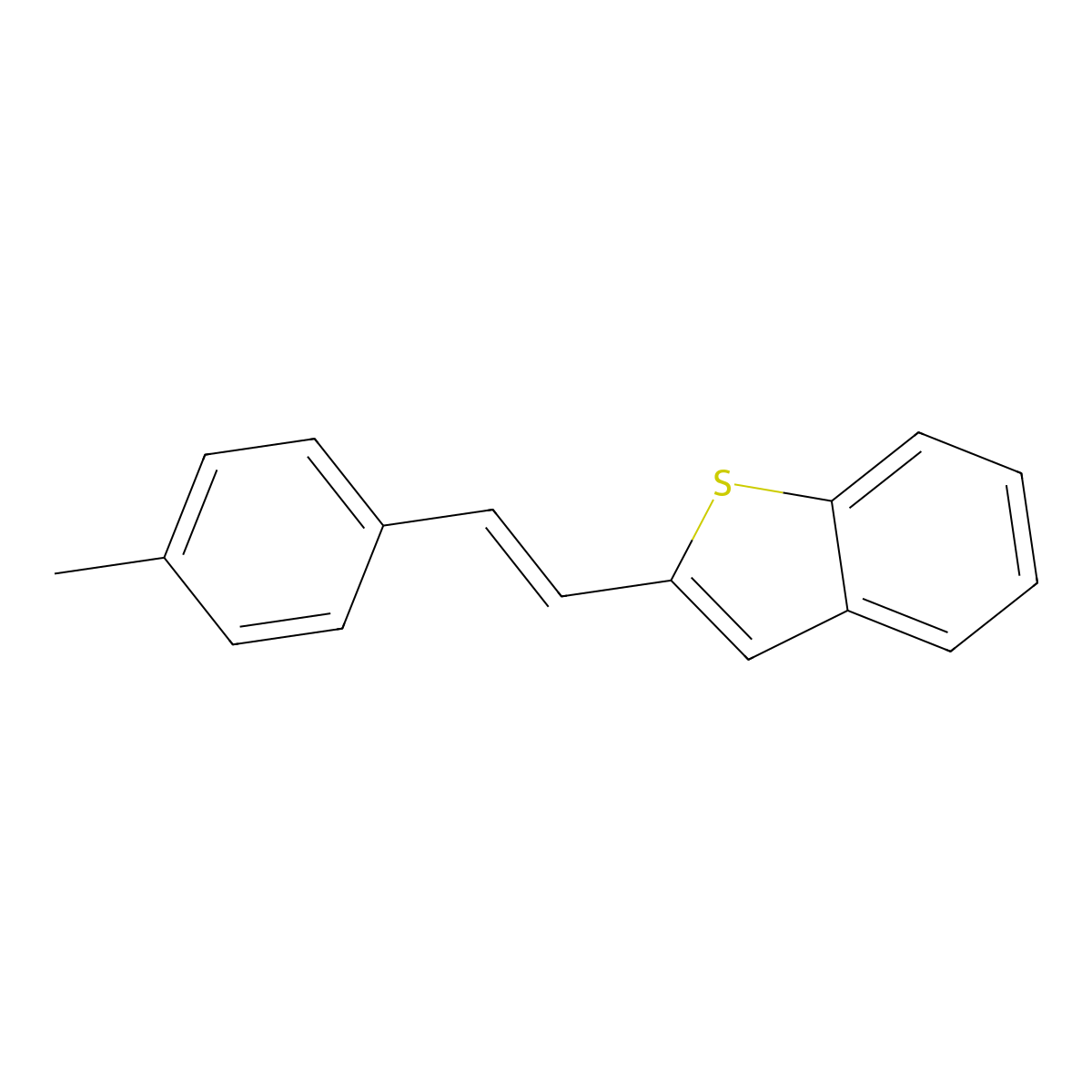 Benzo[b]thiophene, 2-[2-(4-methylphenyl)ethenyl]- molecular structure, CAS 84258-60-6