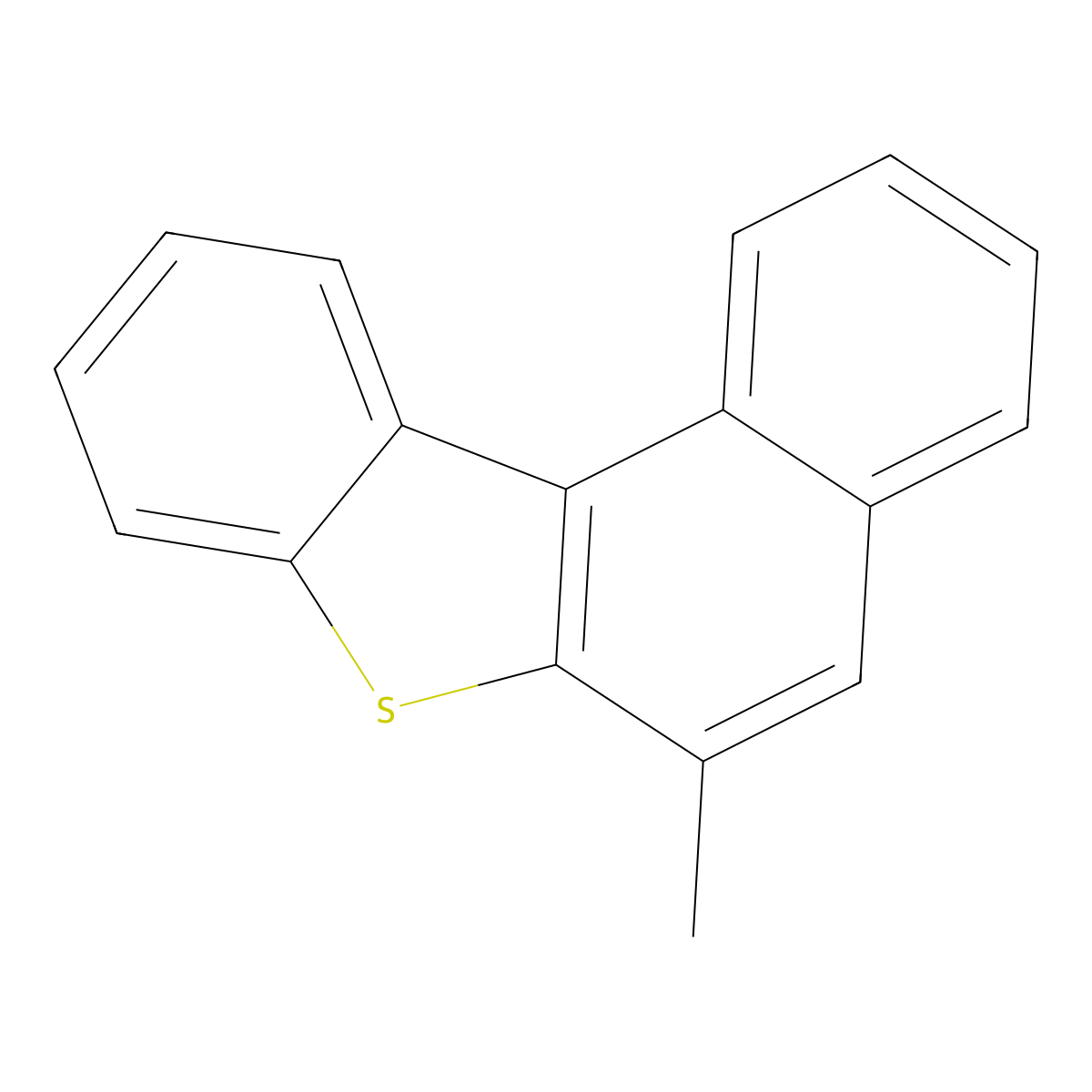 Benzo(b)naphtho(1,2-d)thiophene, 6-methyl- molecular structure, CAS 84258-70-8