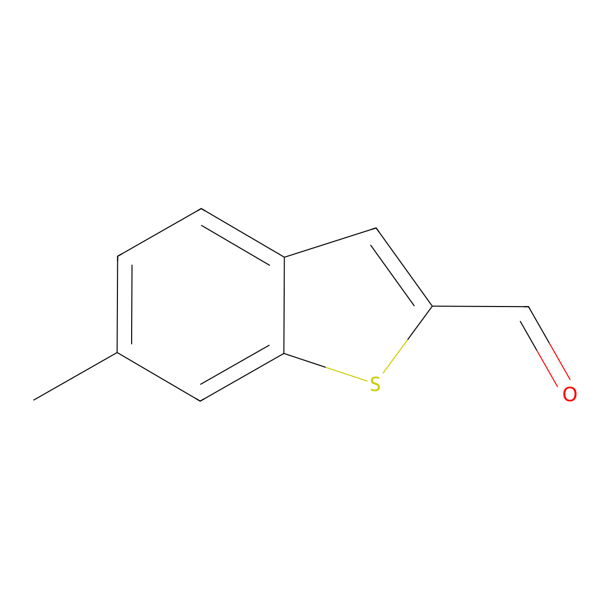 Benzo[b]thiophene-2-carboxaldehyde, 6-methyl- molecular structure, CAS 84258-75-3