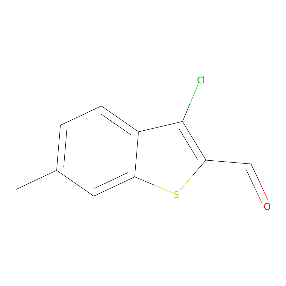 3-Chloro-6-methylbenzo[b]thiophene-2-carbaldehyde molecular structure, CAS 84258-86-6