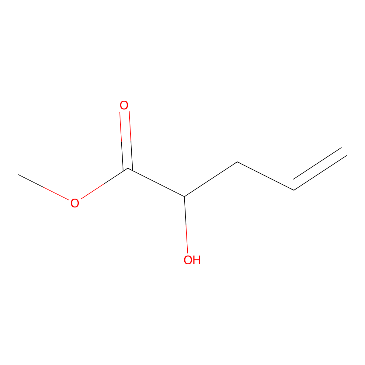 Methyl 2-hydroxypent-4-enoate molecular structure, CAS 84263-15-0
