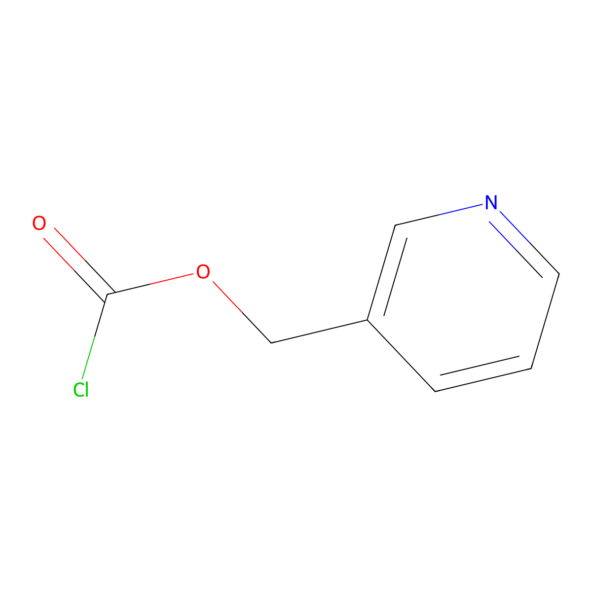 (Pyridin-3-yl)methyl chloroformate molecular structure, CAS 84264-04-0