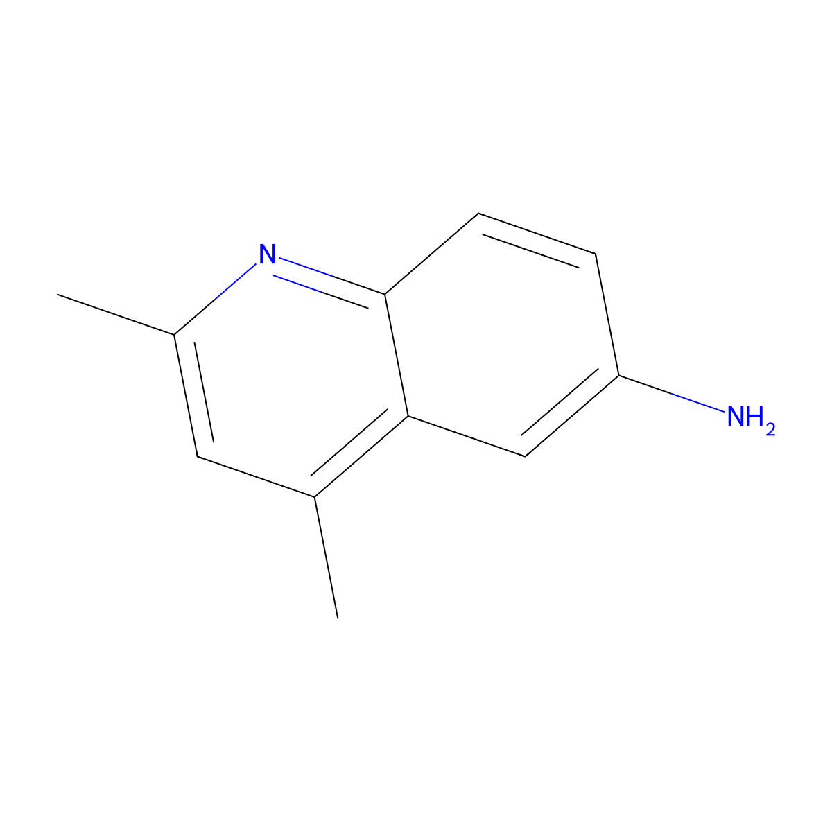 2,4-Dimethylquinolin-6-amine molecular structure, CAS 84264-43-7