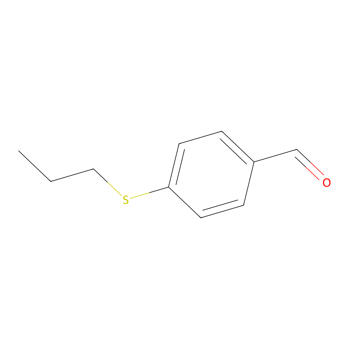 4-(n-Propylthio)benzaldehyde molecular structure, CAS 84264-98-2
