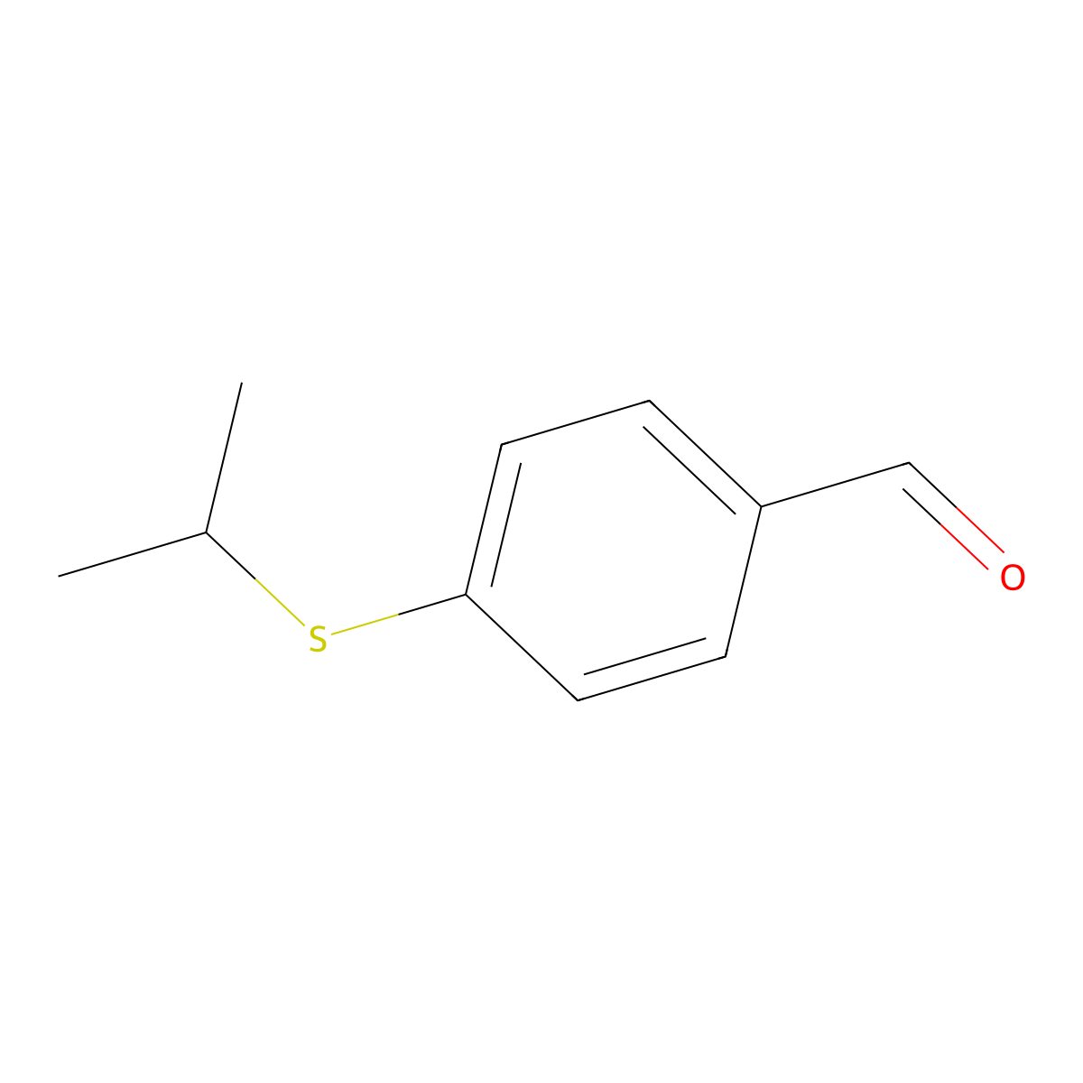 4-(Isopropylsulfanyl)benzaldehyde molecular structure, CAS 84264-99-3