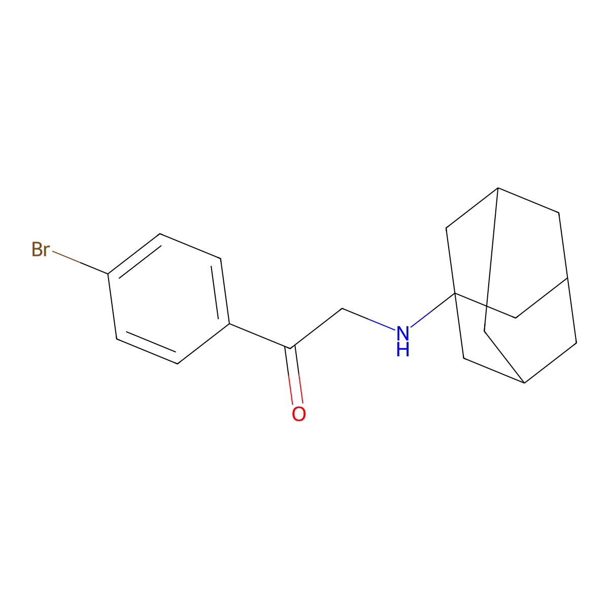 4-Bromobenzoyl-methyladamantylamine molecular structure, CAS 84269-98-7